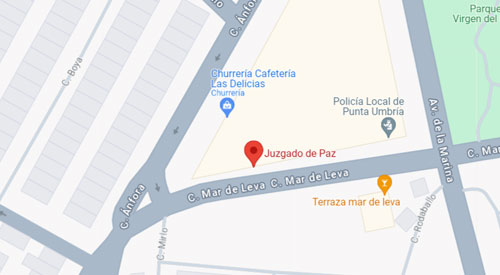 plano registro civil y Juzgado de paz Punta Umbría Huelva